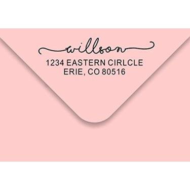 Imagem de Carimbo de endereço de devolução, carimbo de endereço de 4 linhas carimbo de presente personalizado - COSCO Printer 40