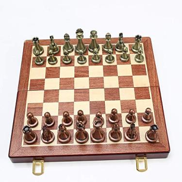 Tabuleiro de xadrez profissional de torneio de 48 cm x 48 cm com 2 quadrados