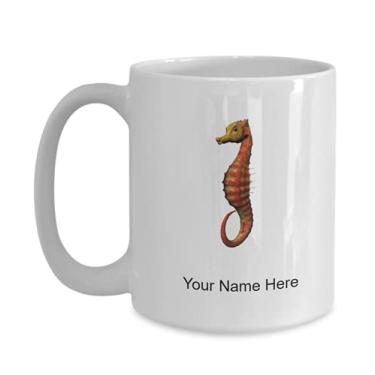 Imagem de Caneca de cavalo marinho personalizada, copo de café de cavalo marinho, ideia de presente de cavalo marinho, copo de cavalo marinho personalizado, caneca de cavalo marinho personalizada - caneca de café de 425 g