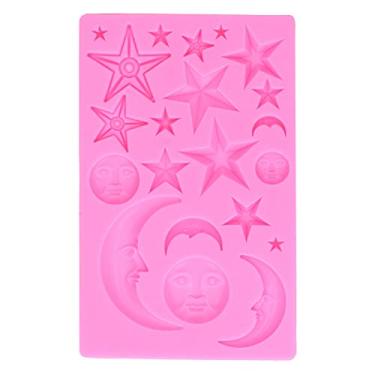 Imagem de Forma de bolo, ferramenta de assar fácil de durável, silicone em forma de estrela para padaria para casa (rosa)
