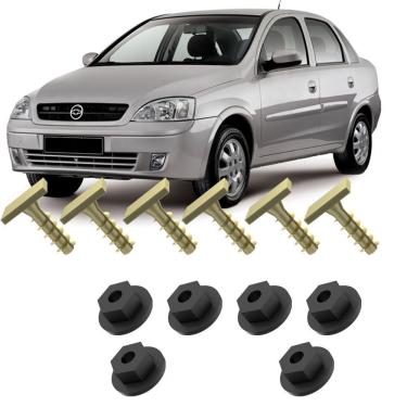Imagem de Kit Parafusos e Porcas Para Moldura do Para-lama Dianteiro Corsa Sedan Joy Maxx Premium SS