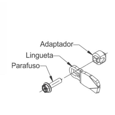 Imagem de Fecho Espelho Lingueta A=23 C/Adaptador P/Cremona A1 22372 - Tasco Tasco