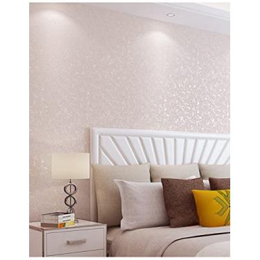 Imagem de Mwpqbd diatomáceas lama cor clara inodoro moderno simples relevo 3D cor sólida simples não auto-adesivo versão atualizada não tecido papel de parede (rosa claro 0105)