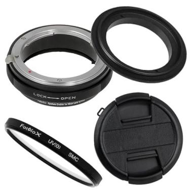 Imagem de Kit de filtro de anel reverso macro Fotodiox de 58 mm compatível com lentes de rosca de filtro de 58 mm para câmeras Nikon F-Mount - com filtro UV, adaptador de controle de abertura mecânico e tampa