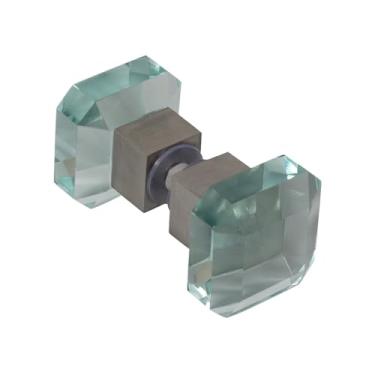 Imagem de Puxador de Vidro para Box Banheiro e Portas Formato Quadrado ou Redondo Elegante Sofisticado Durável e Moderno (Quadrado)