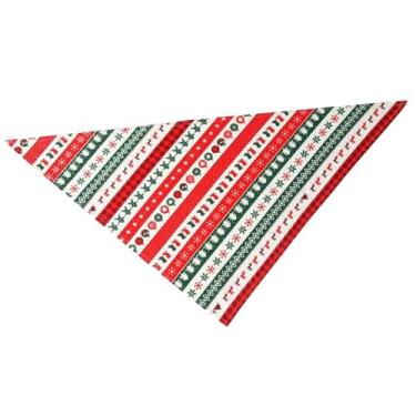 Imagem de ＫＬＫＣＭＳ Cão bandana cão triângulo babadores cachecol gravatas respirável pet neckerchief, trajes de natal do cão para festa, listra