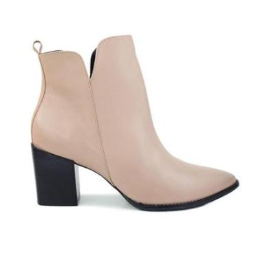 Imagem de Bota Feminina Lia Line Cano Baixo Bege Mocca - 2203I24-Feminino