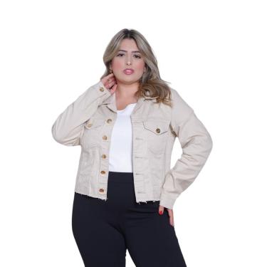 Imagem de Jaqueta Feminina Sarja Color Elastano PLUS SIZE G1 G2 G3 G4-Feminino