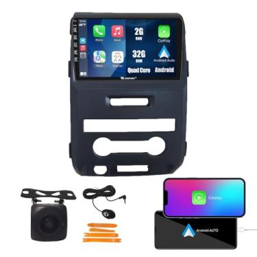 Imagem de Kunfine Car CarPlay Android Navegação Automática Estéreo GPS Rádio Câmera Display 22.9 cm IPS Touchscreen Headunit Tablet Pad Media Player para Ford F150 Raptor 2009-2012 MT AC, se Aplicável Quad Core