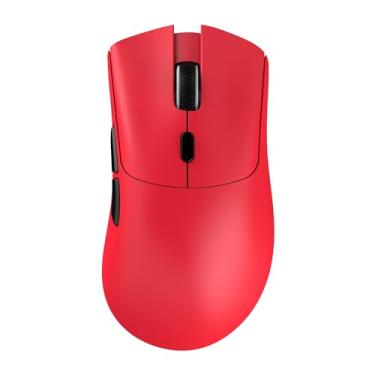 Imagem de MAMBASNAKE Mouse para jogos sem fio Attack Shark R1, sensor óptico PAW3311 18K DPI, 59 g ultraleve 2,4 Ghz/BT/mouse de computador com fio para Win/Mac - Vermelho
