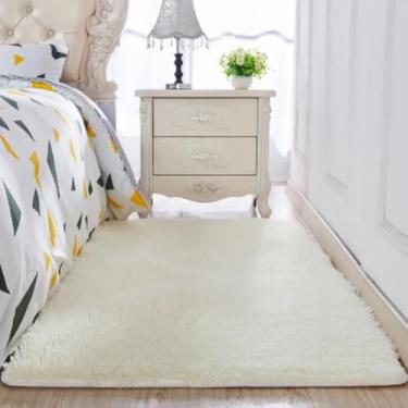 Imagem de Tapete de cabelo de seda lavado engrossado sala de estar mesa de café cobertor quarto tapete de cabeceira tapetes de yoga cor sólida tapete de pelúcia, 15,60x120cm