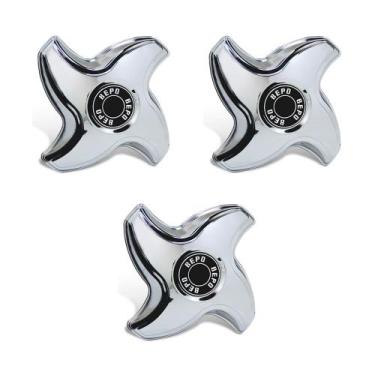 Imagem de Calota Miolo Stile 4 Pontas Aro 20 E 22 Rodoar Le 3 Unidades - Bepo