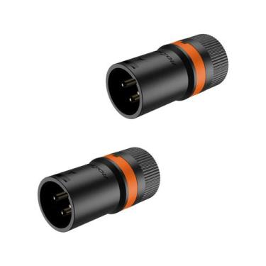 Imagem de Kit 2 Plug Xlr Macho Roxtone Rotativo Low Profile Rack Lx3M