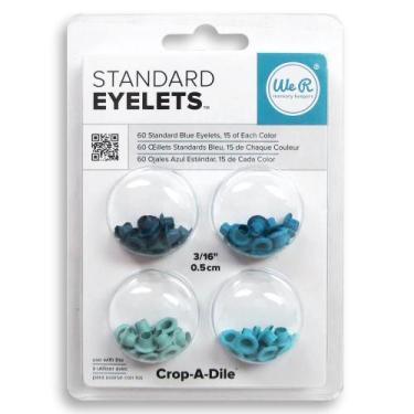 Imagem de Ilhos Metal Eyelets & Washer Standard Blue C/60 Pcs - WE R MEMORY