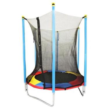 Imagem de Cama Elástica (Pula-Pula) 1,4m com Rede de Segurança e Proteção - Pele