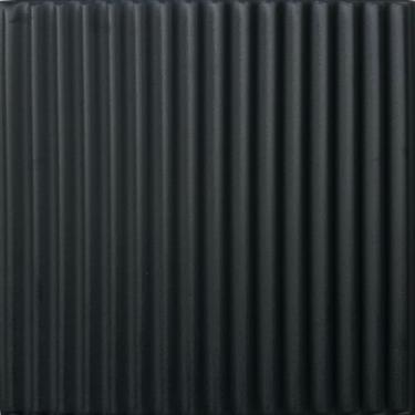 Imagem de A La Maison Ceilings Telha de teto de espuma pré-pintada ondulada R133 (384 pés quadrados/caixa), pacote com 144, preto fosco