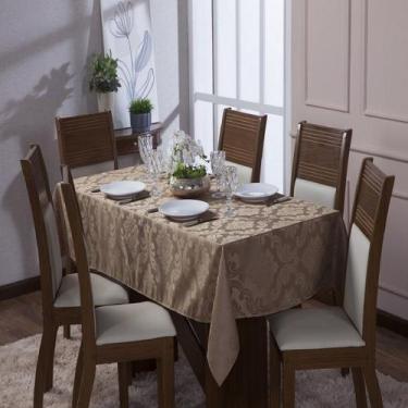 Imagem de Toalha de Mesa Luxo Tecido Jacquard  04 Lugares 1,35x1,35 Quadrada - C