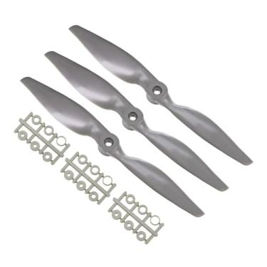 Imagem de TOP-VIGOR 3pcs CW RC Propellers 9045 9 x 4.5 Inch 2-Vane RC Vehicle Propellers Replacement for RC Airplane with Adapter Rings Nylon Gray