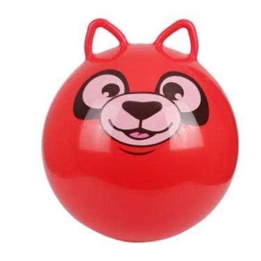 Imagem de Bola Pula Pula Inflável Infantil com Alça – Brinquedo Educativo e Seguro para Coordenação Motora e Equilíbrio (Vermelho, Grande)