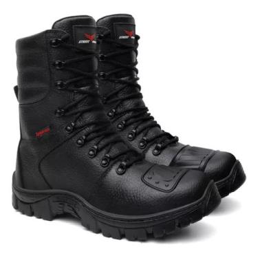 Imagem de Bota Coturno Militar Couro Solado De Borracha Preto - Authentic Lima, 