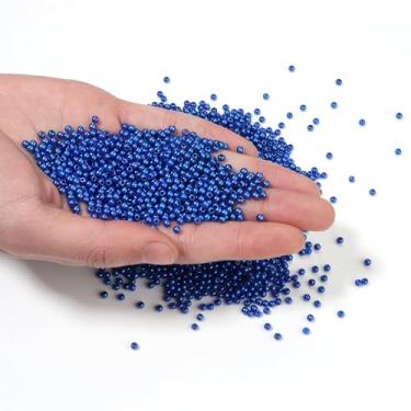 Imagem de Chuyau 4000 peças de pérolas azuis de 3 mm com furo redondo para artesanato contas de pérolas soltas para fazer joias, contas de pérolas falsas para pulseiras, colares, brincos, chaveiros, acessórios,