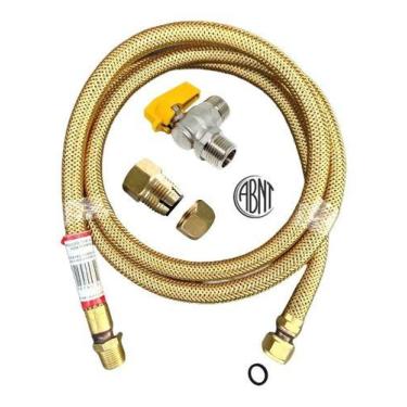 Imagem de Kit Instalacao Fogao Cooktop Gas Encanado Rua 2,5m - Hidrogas