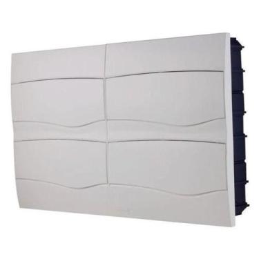 Imagem de Quadro Distribuição Centrinho Embutir 48 Disjuntores Branco - BRUM