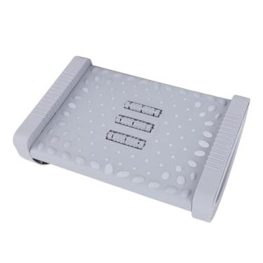 Imagem de Banco de Alimentação para Pés, Melhora a Eficiência do trabalho. Apoio para Os Pés Sólido e ergonômico. Versátil Com rodas. Mensagem para o escritório. (Cinza)