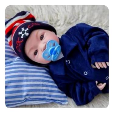 Imagem de Bebê Tipo Reborn Menino Príncipe Com Acessórios Realista