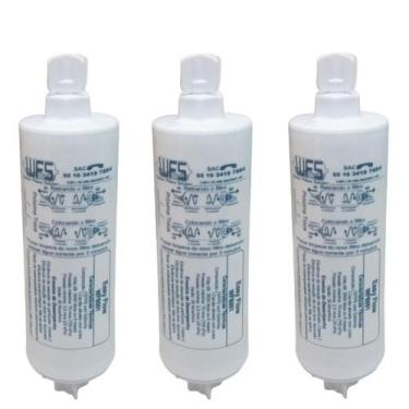 Imagem de Kit 3 Filtro Refil Externo Compatível Geladeira Side By Side - WFS