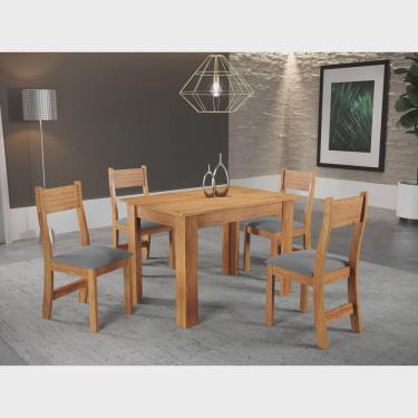 Imagem de Conjunto Sala de Jantar Mesa Jude com 4 Cadeiras Brisa Viero