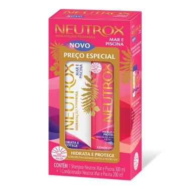 Imagem de Kit Shampoo 300ml Condicionador 200ml Neutrox Mar e Piscina Proteção UV e Hidratação