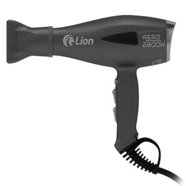 Imagem de Secador de Cabelo Profissional Lion 2800W Cinza Chumbo, Motor AC, Íons