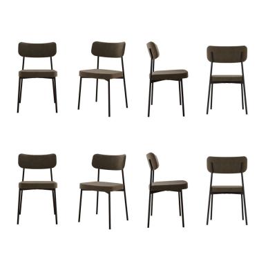 Imagem de Kit com 8 Cadeiras para Sala de Jantar Mona Yescasa Sand