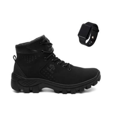 Imagem de Kit Coturno Trilha Adventure Masculino Reforçado + Relógio - Obstinate