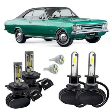 Imagem de Kit Ultra Led Farol Alto Baixo H4 Milha H3 Opala E Caravan - Autovex