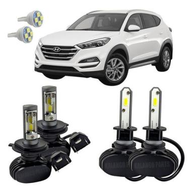 Imagem de Kit Ultra Led Farol Alto Baixo H4 E Milha Tucson 2013 A 2016 - Autovex