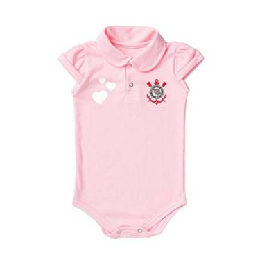 Imagem de Body Corinthians Polo Rosa Torcida Baby