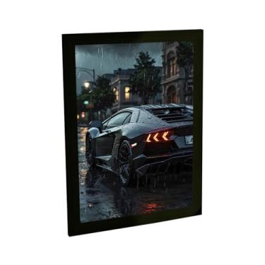 Imagem de Quadro Decorativo Samurai Ilustração Sol Corvos Decoração Poster Quarto Sala