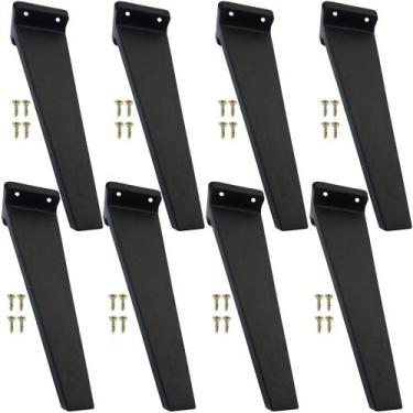 Imagem de 8 Pes Retro Quadrado Rack Móveis Armario 16cm Branco Mogno Preto - fab