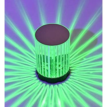 Imagem de BAIYUN Abajur de mesa de cristal, luminária de mesa de acrílico diamante, luz noturna rosa RGB de 16 cores, lâmpada de cabeceira recarregável por USB para mesa de cabeceira, sala de estar, quarto (I)