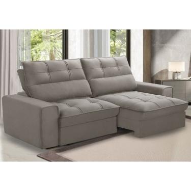 Imagem de Sofá 3 Lugares Retrátil Reclinável 230cm Veludo Narbone Ferguile