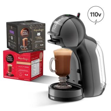 Imagem de Kit Cafeteira Dolce Gusto Mini Me Preta 110V + Bebidas Kopenhagen