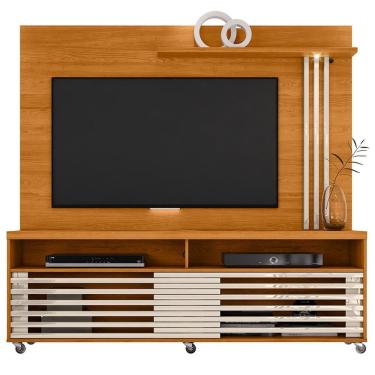 Imagem de Estante Home Tv 65 Polegadas 2 Portas 182cm Frizz Madetec Cinamomo Off White
