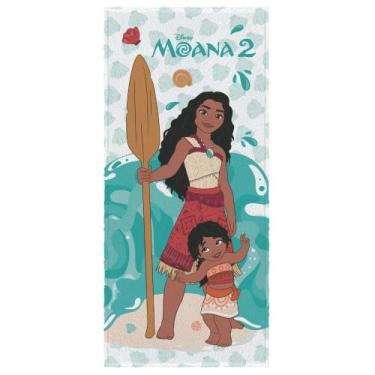 Imagem de Toalha de Banho Infantil Moana Felpuda Algodão Praia Piscina Lepper