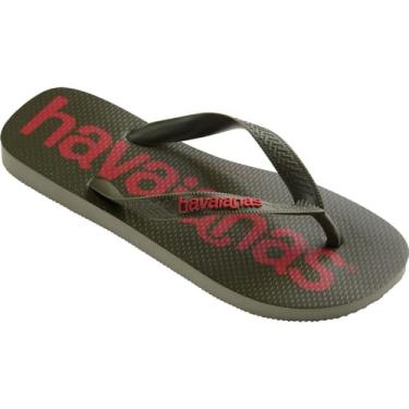 Imagem de Chinelo Top Logomania2, Havaianas, Adulto Unissex, Verde Yucca, 33/34