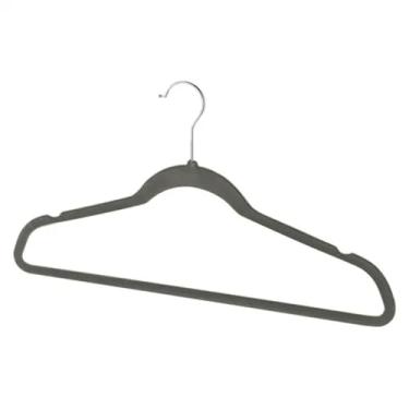 Imagem de Kit 50 Cabides de Veludo Slim Adulto 45cm – Antiaderente, Giratório e Reforçado | Blazer, Camisa, Calça, Vestido