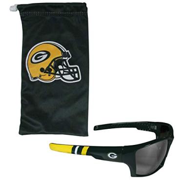 Imagem de Siskiyou Sports Conjunto de óculos de sol e bolsa NFL Green Bay Packers unissex, cores do time, tamanho único