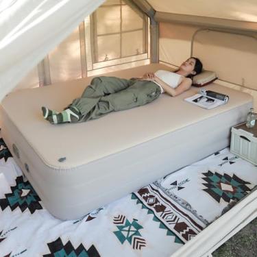 Imagem de StableEase Colchão de ar para acampamento com bomba elétrica, colchão autoinflável, tapete de acampamento, tamanho queen, tapete de dormir de espuma dupla, colchão de ar para acampamento, viagem