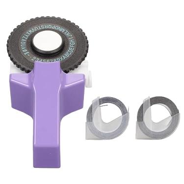 Imagem de Impressora de Etiquetas Manual, Princípio de Estampagem Manual, Impressora de Etiquetas de Gravação Eficiente para Scrapbooking (Roxo)